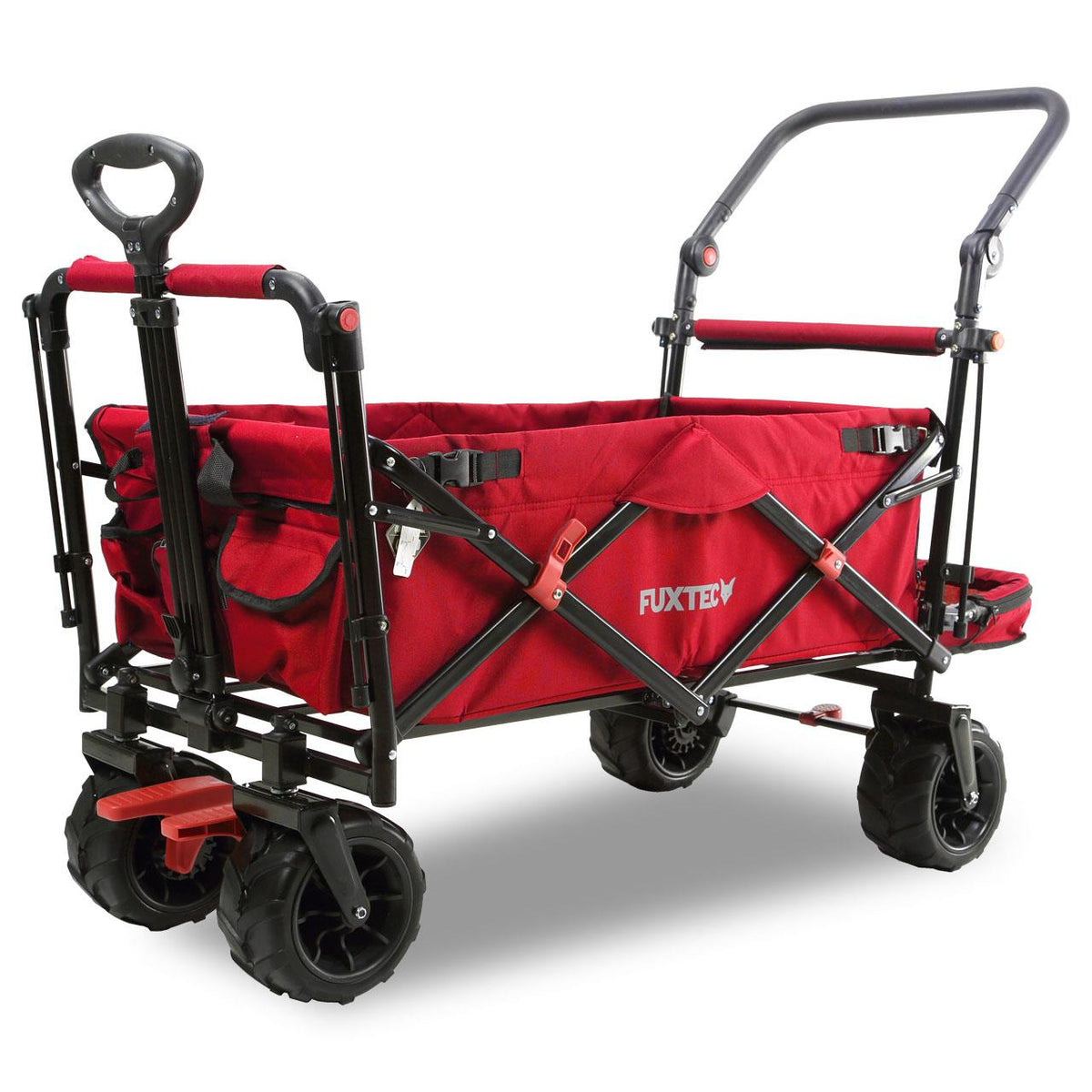 Bild 1 B-Ware FUXTEC Strand-Bollerwagen FX-CTB800 mit UV-geschütztem Sonnendach,Schiebegriff & Innenraumverlängerung