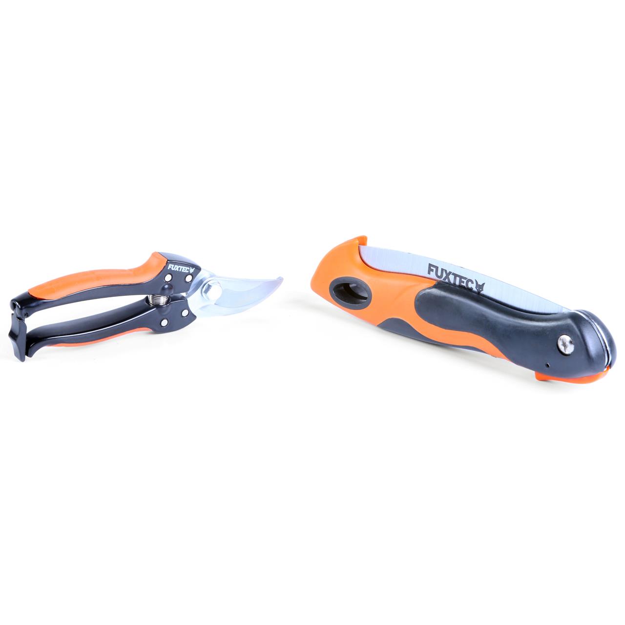 FUXTEC Gartenschere 2er Set - Rebschere & Klappsäge
