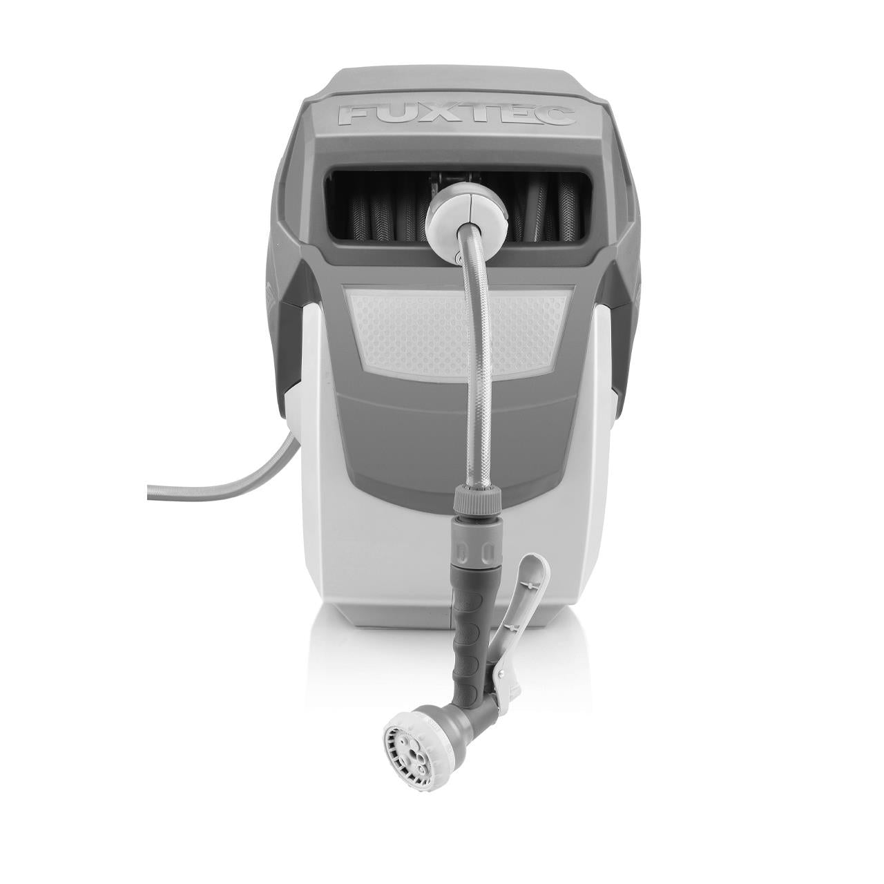 Bild 1 B-WARE FUXTEC Wasserschlauchaufroller 30m rund FX-WSA30G Grau