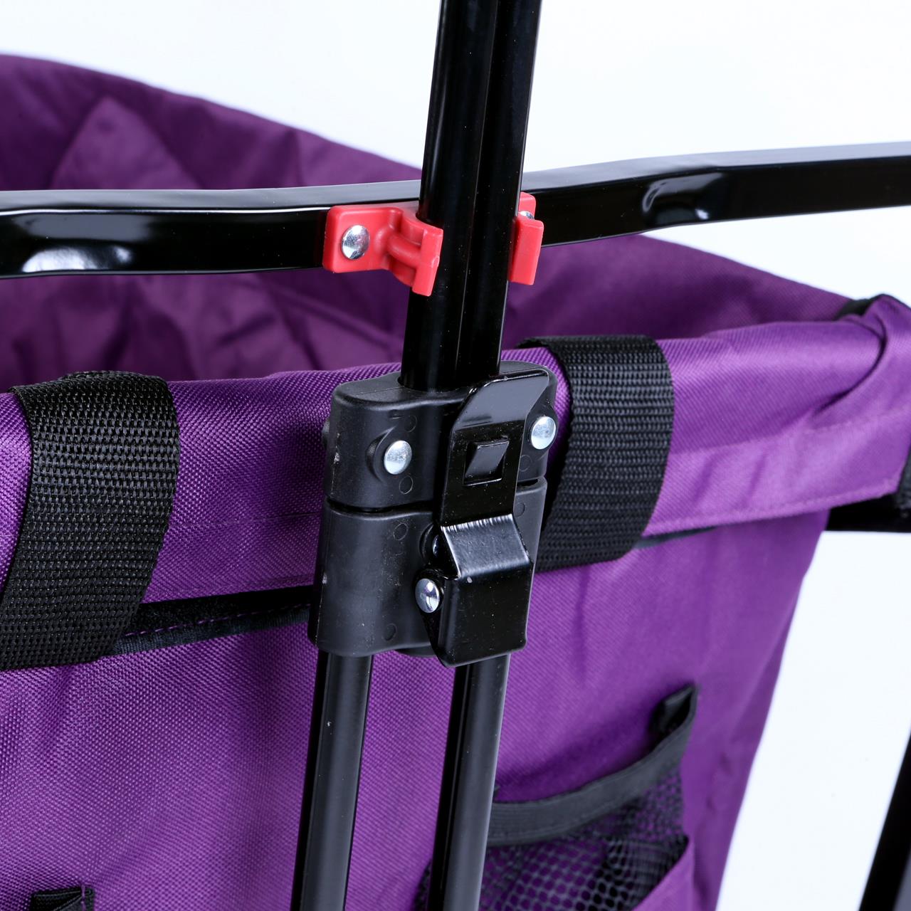 B-WARE FUXTEC Bollerwagen Lila mit Sonnendach JW-76CP