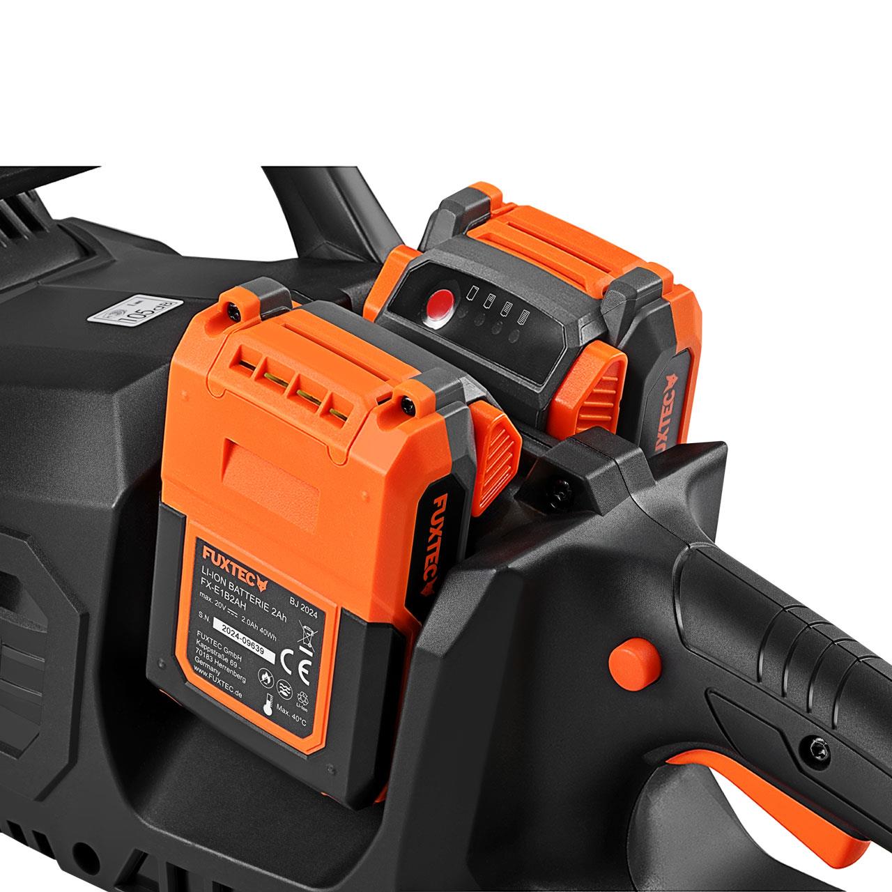 Bild 1 B-WARE FUXTEC 2x20V Akku Kettensäge FX-E2KSSET mit Akku und Ladegerät