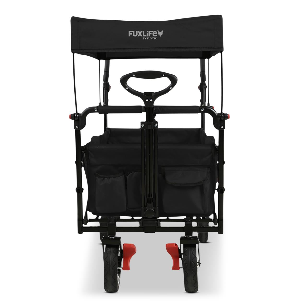 FUXTEC Bollerwagen FX-CT800 mit UV-geschütztem Sonnendach,Schiebegriff & Innenraumverlängerung