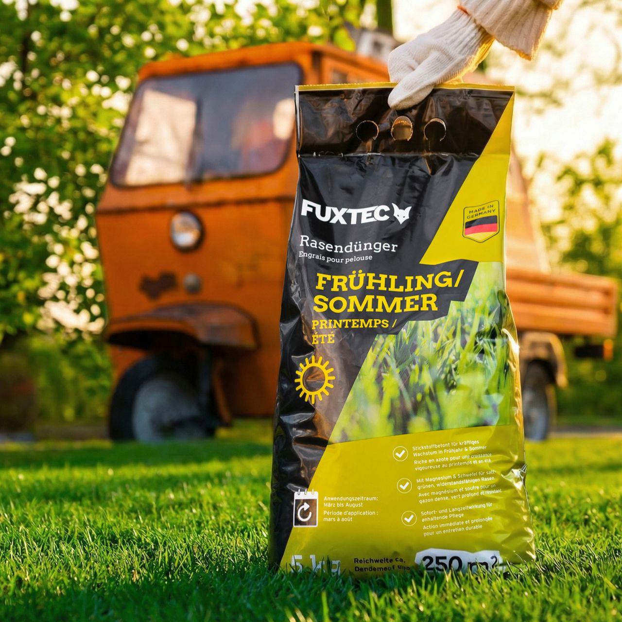 FUXTEC Rasendünger Frühjahr/Sommer FX-RDFS 5kg für 250qm