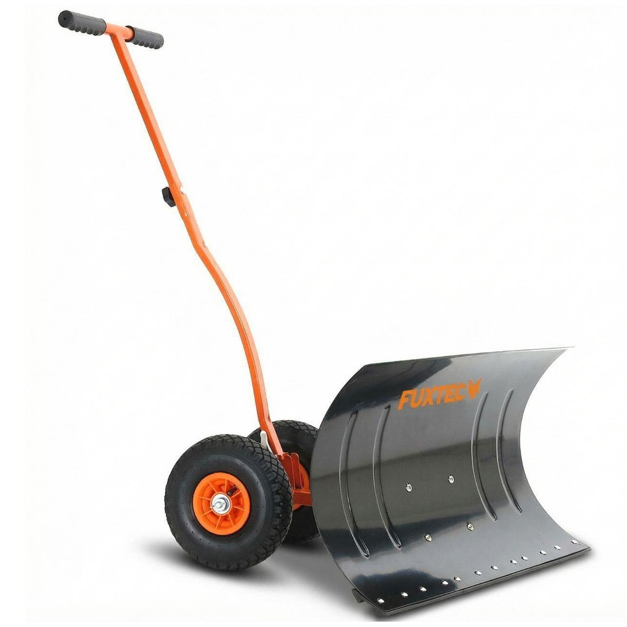Bild 1 B-WARE FUXTEC Schneeschaufel mit Räder Schneeschieber