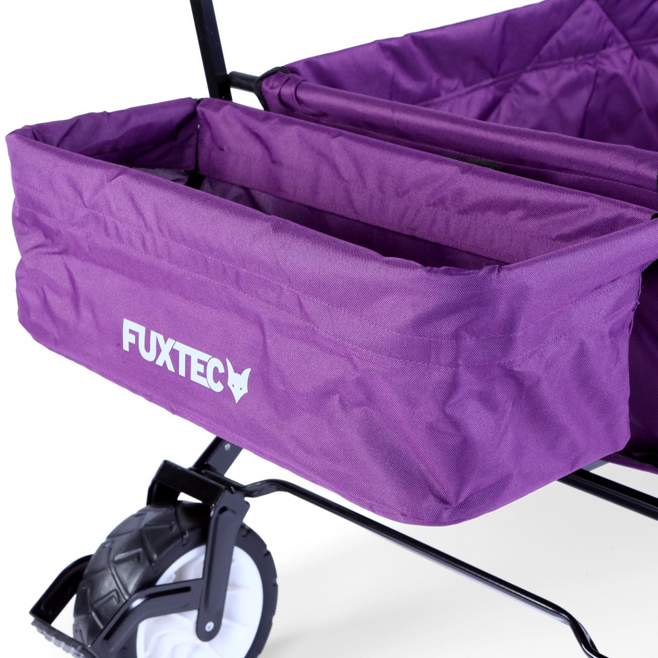B-WARE FUXTEC Bollerwagen Lila mit Sonnendach JW-76CP