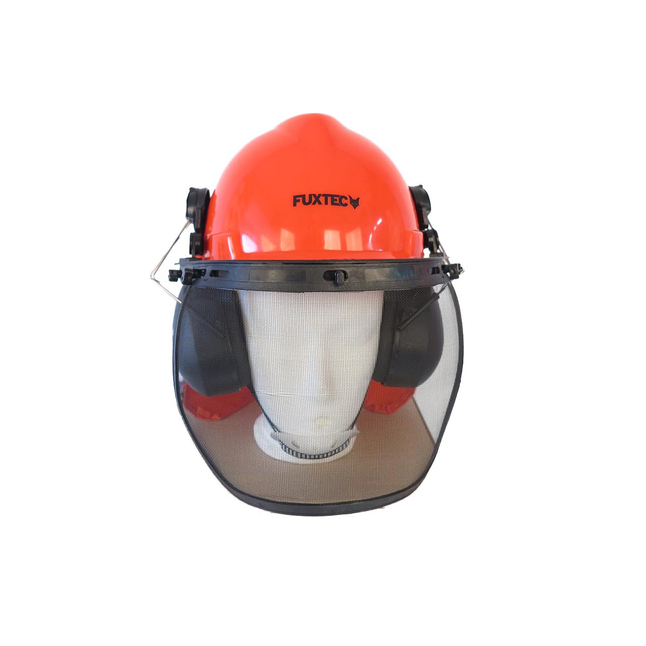 B-WARE FUXTEC Forstschutzhelm mit Nackenschutz