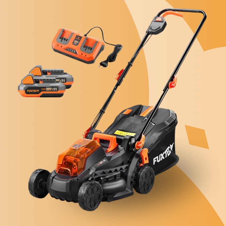 FUXTEC Akku-Rasenmäher FX-E1RM20 mit Akkus und Ladegerät